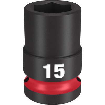 MLW49-66-6247 image(0) - Milwaukee Tool SHOCKWAVE Impact Duty 1/2"Drive 15MM Standard 6 Point Socket