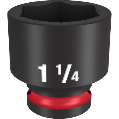 MLW49-66-6214 image(0) - Milwaukee Tool SHOCKWAVE Impact Duty 1/2"Drive 1-1/4" Standard 6 Point Socket