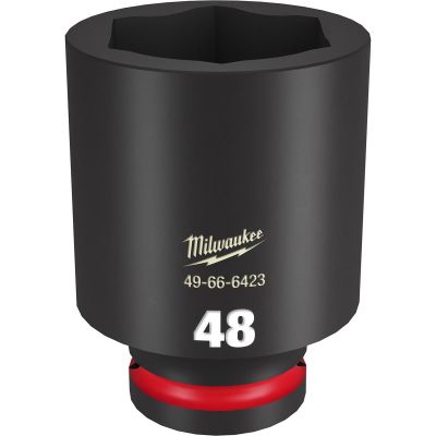 MLW49-66-6423 image(0) - Milwaukee Tool SHOCKWAVE Impact Duty 3/4"Drive 48MM Deep 6 Point Socket