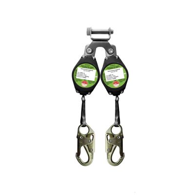 SRWV845526006LE image(0) - PeakWorks PeakWorks - Dual Compact Self Retracting Life Line - 6 Ft - Aluminum Form Hook - Leading Edge