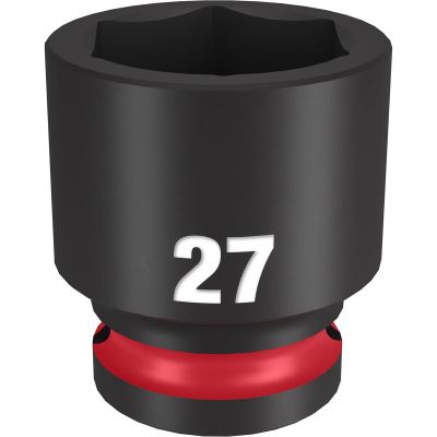 MLW49-66-6259 image(0) - Milwaukee Tool SHOCKWAVE Impact Duty 1/2"Drive 27MM Standard 6 Point Socket