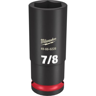 MLW49-66-6228 image(0) - Milwaukee Tool SHOCKWAVE Impact Duty 1/2"Drive 7/8" Deep 6 Point Socket