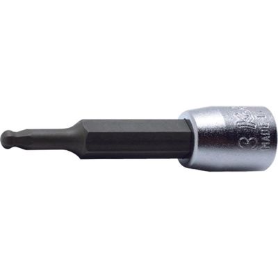 KKN2011M.50-4 image(0) - Ko-ken USA 2011M.50-4 1/4 Sq. Dr. Bit Socket 4mm Ballpoint Hex Length 50mm