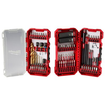 MLW48-32-4098 image(0) - Milwaukee Tool SHOCKWAVE Impact Duty Drill, Drive & Fasten Set ‐ 75PC