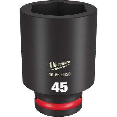 MLW49-66-6420 image(0) - Milwaukee Tool SHOCKWAVE Impact Duty 3/4"Drive 45MM Deep 6 Point Socket
