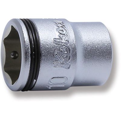 KKN2450MS-10 image(0) - Ko-ken USA 1/4 Sq. Dr. Short NUT GRIP® Socket - 10mm